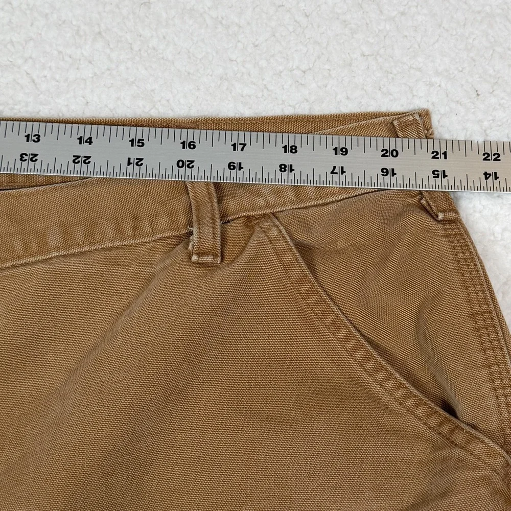Carhartt Vintage 42x32 Washed Duck Work Dungaree Pants Mens B11 Brown